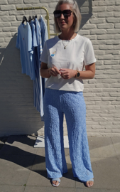 AMARIS lace pants blue