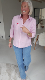 ROSALINE stripe shirt pink