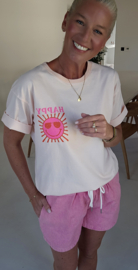 HAPPY cotton T-shirt peach