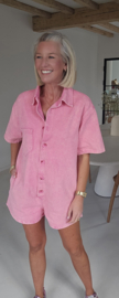 JINA jeans playsuit pink