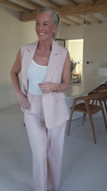 LISAN wide leg pants soft pink