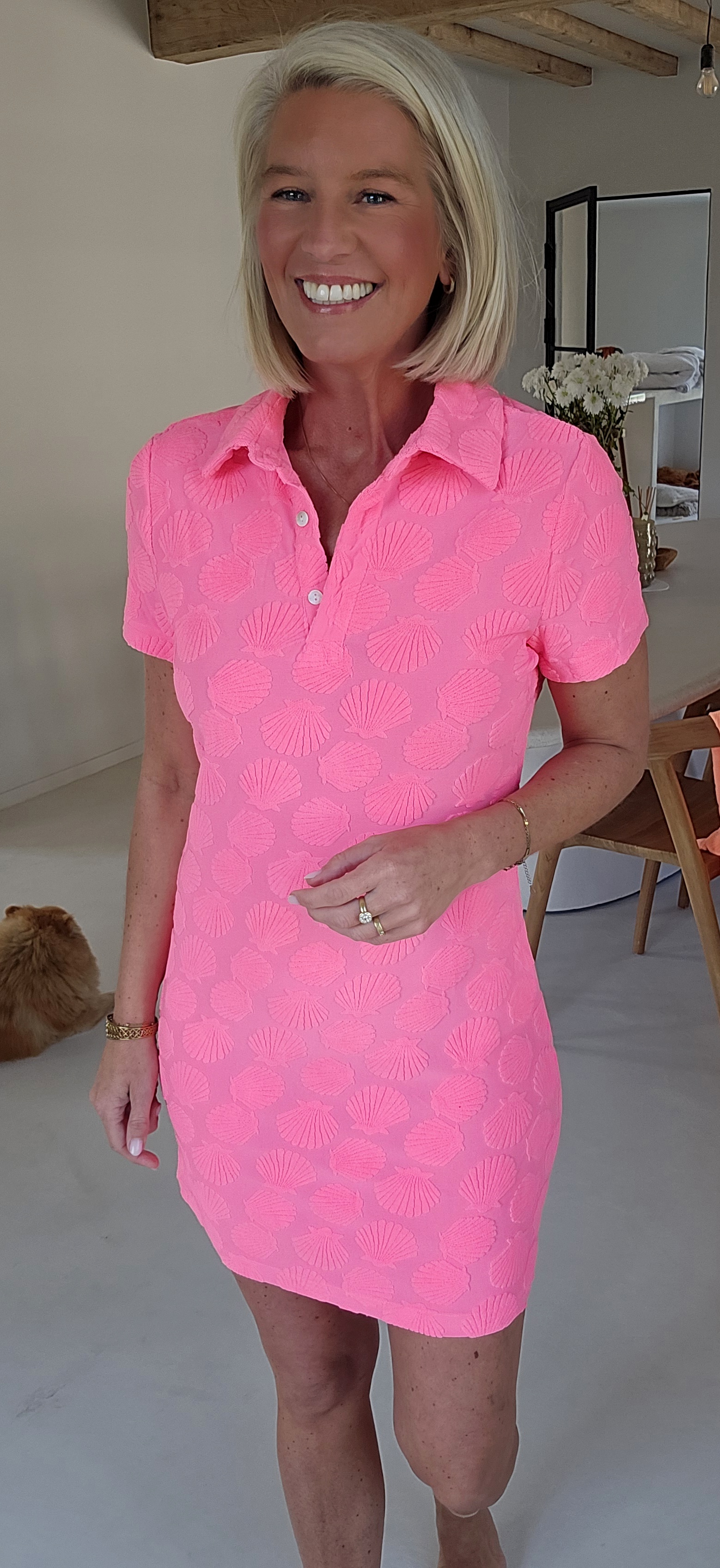 JOLIA terry dress neon pink
