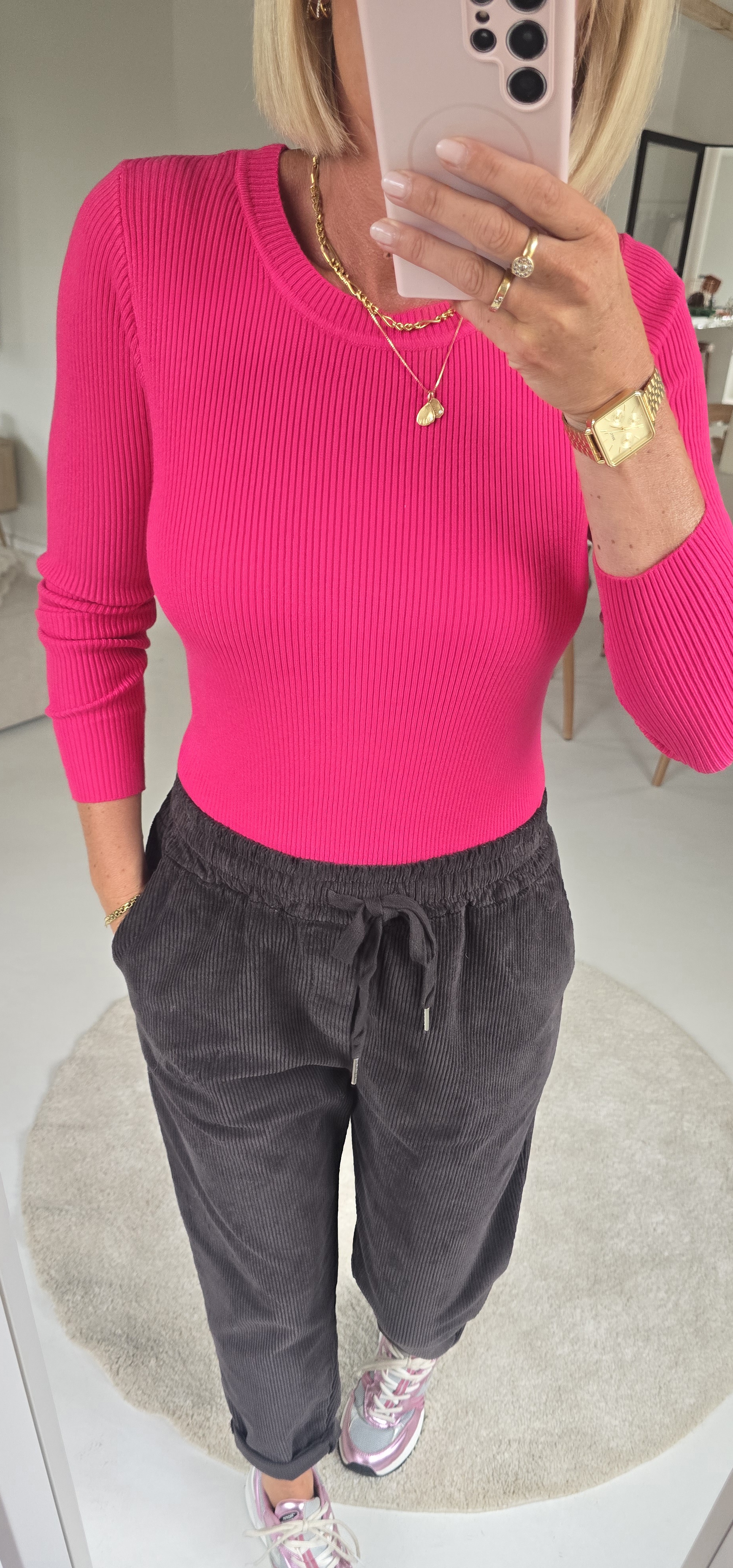MILIA basic knit fuschia