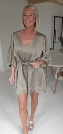 MILENA satin dress taupe