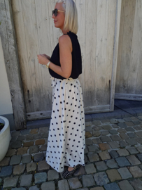 DOMANI satin dots skirt ecru