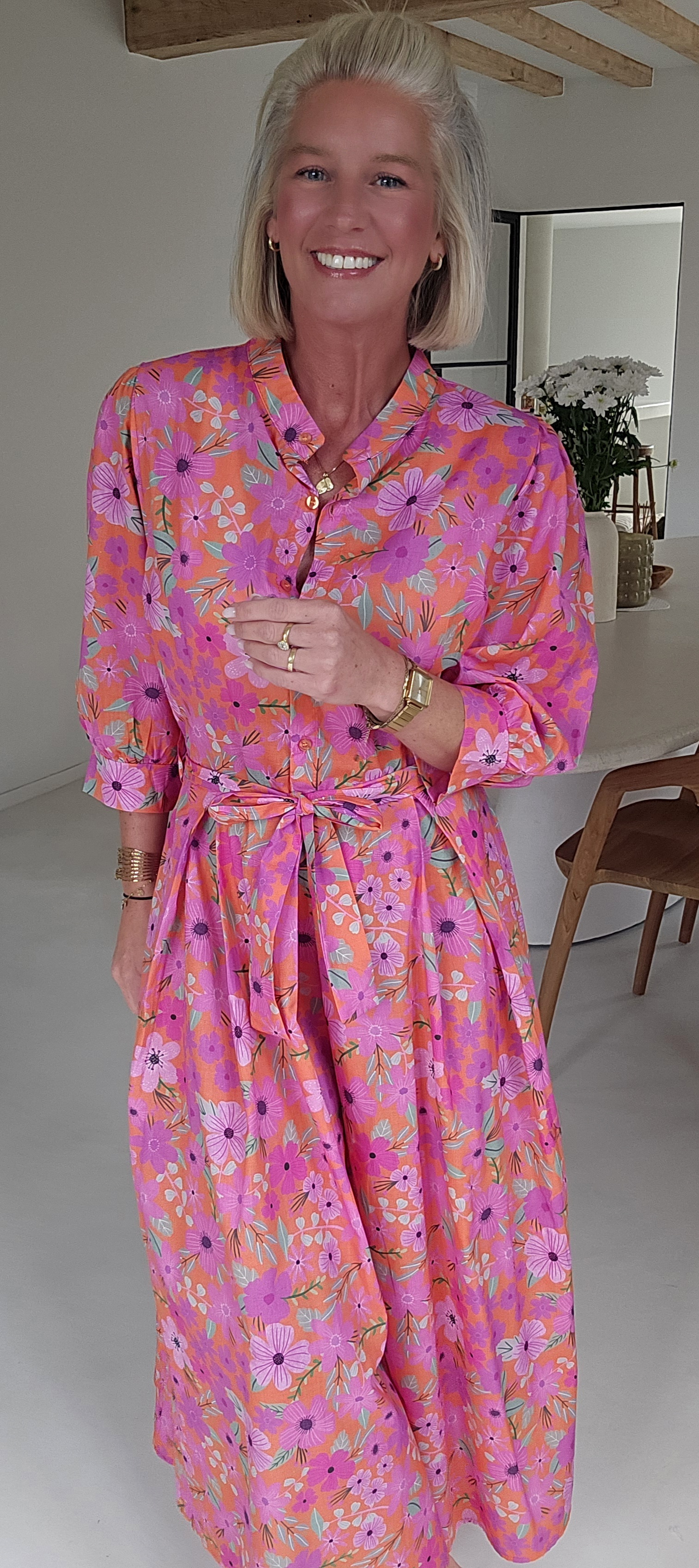 FLOWER maxi cotton dress