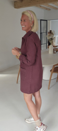 THE PERFECT jeans dress burgundy