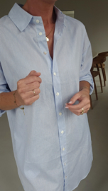 FAYE shirt dress striped soft blue