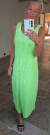 DIDI terry maxi sleeveless dress fresh green