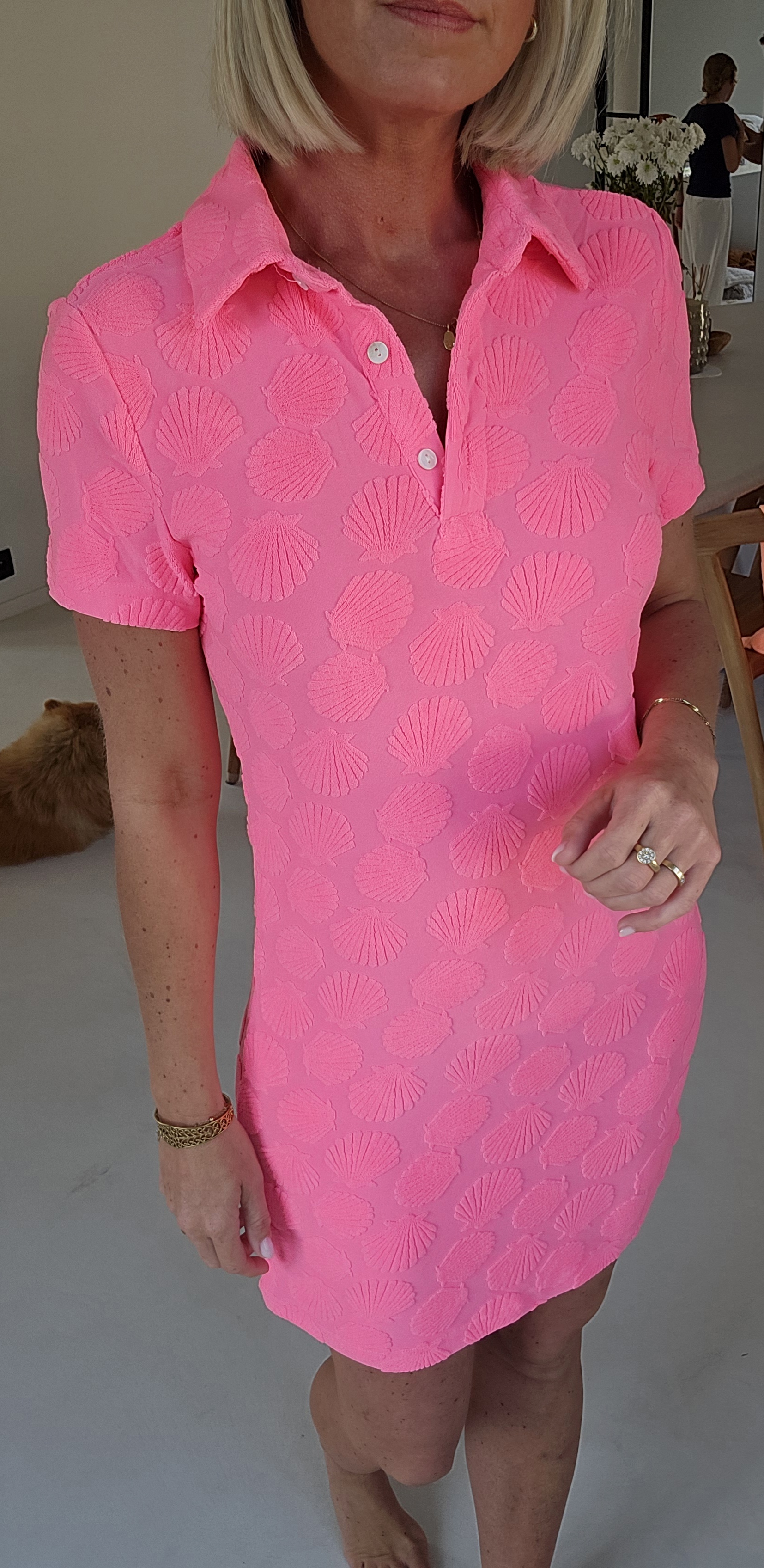 JOLIA terry dress neon pink