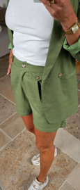 LOTUS linen shorts olive
