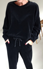 VERO soft velvet jogger set black