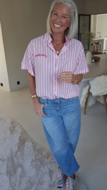 SEASIDE LOVERS short-sleeved shirt pink