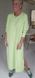 CELIA maxi sweatshirt dress lime
