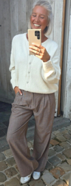 MARSHA wide leg pants vichy brown
