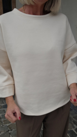 ANDREA fleece sweatshirt vanilla