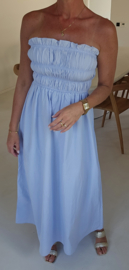 BENTHE bustier dress soft blue