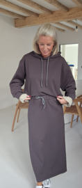 LISANNA sweatshirt set anthracite with checkered detail