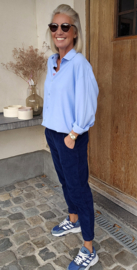 MAE 2 velours paperbag pants navy