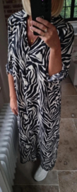 RHEA maxi shirt dress zebra