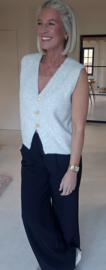 MAURA sleeveless knit cardigan soft grey
