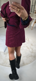 SYLKE corduroy skort burgundy