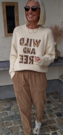 WILD AND FREE knit beige leo