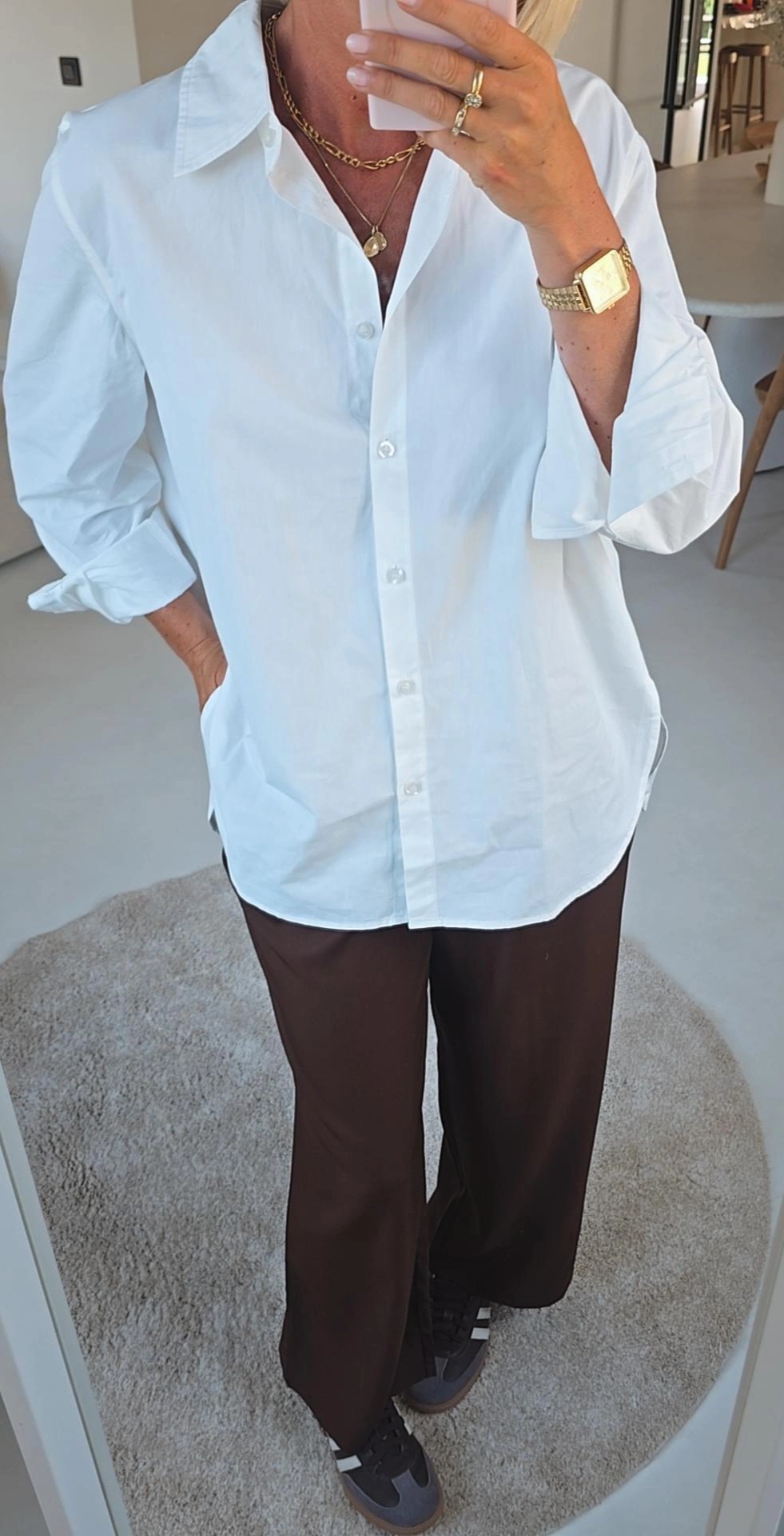 MARTHA oversized cotton shirt white