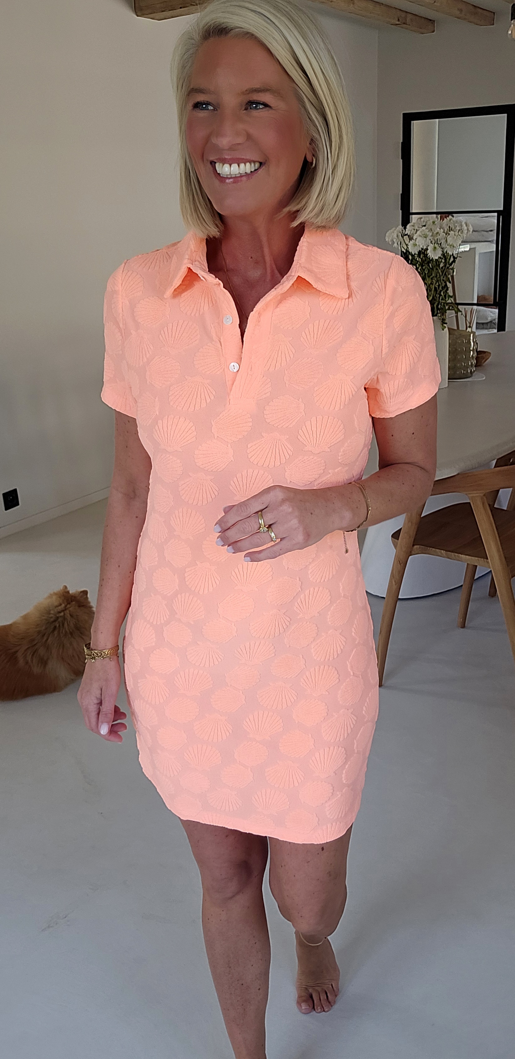 JOLIA terry dress neon peach