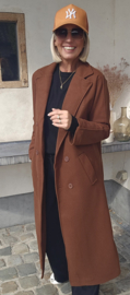TRUUS maxi coat chocolate