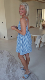 STEFFIE vichy summer dress blue