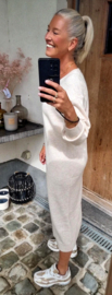 LYNA maxi knit dress beige