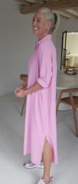 RHEA maxi shirt dress baby pink