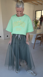 TINI tule skirt khaki