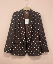 MONA dots blazer chocolat