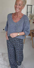 JOELIA wide leg corduroy pants leo grey