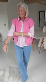AZUR zip gilet capri pink