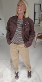 VAVA suede bomber jacket chocolat