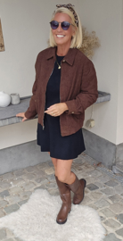 ANGIE corduroy jacket chocolat