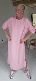 CELIA maxi sweatshirt dress baby pink