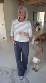 ARIEL lurex wide leg pants grey