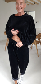 VERO soft velvet jogger set black
