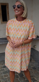 VERO triangle terry dress orange