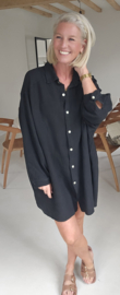 AMALFI tetra shirt dress black