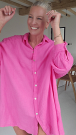 AMALFI tetra shirt dress fuschia