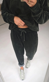 VERO soft velvet jogger set bottle green
