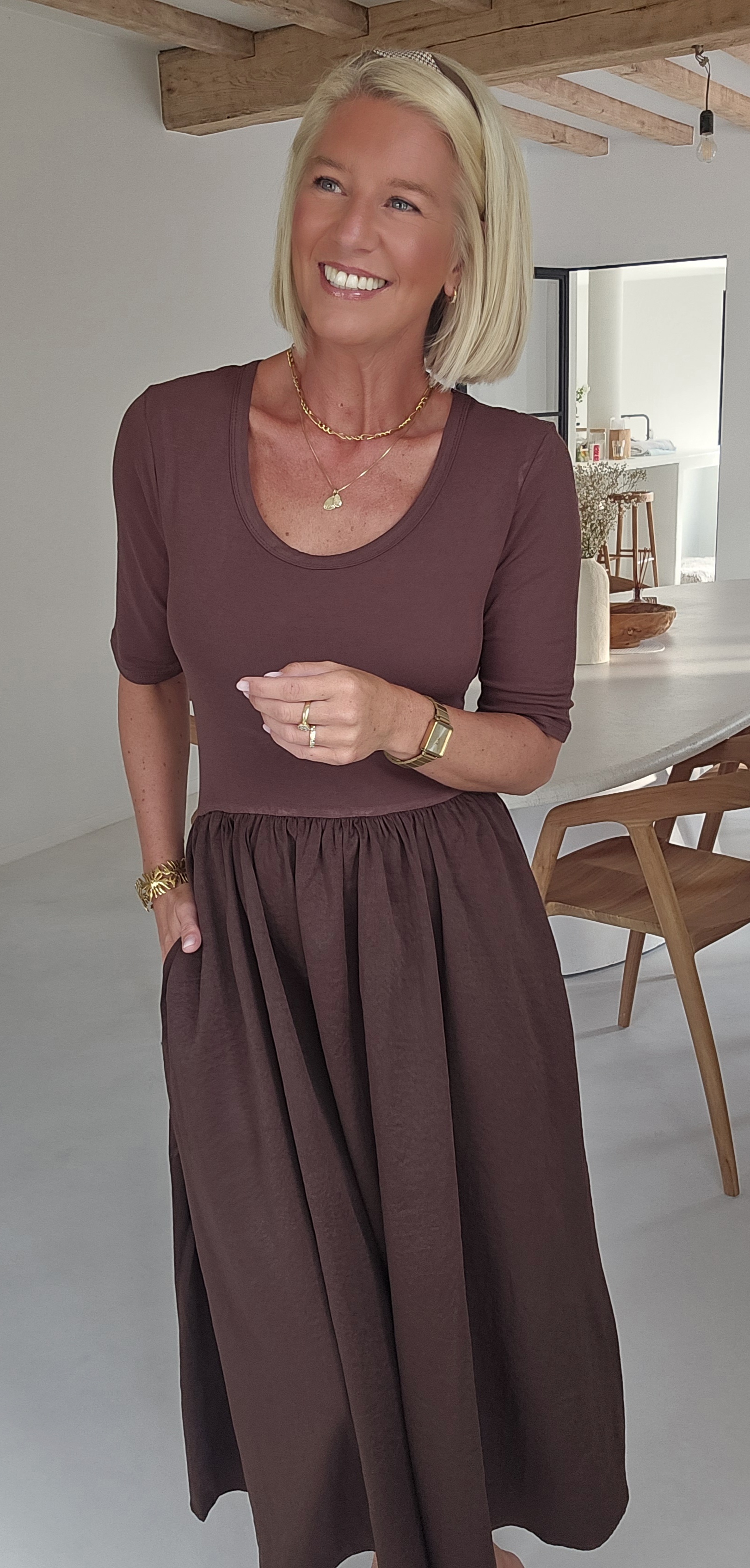 SEZANNA maxi dress chocolat