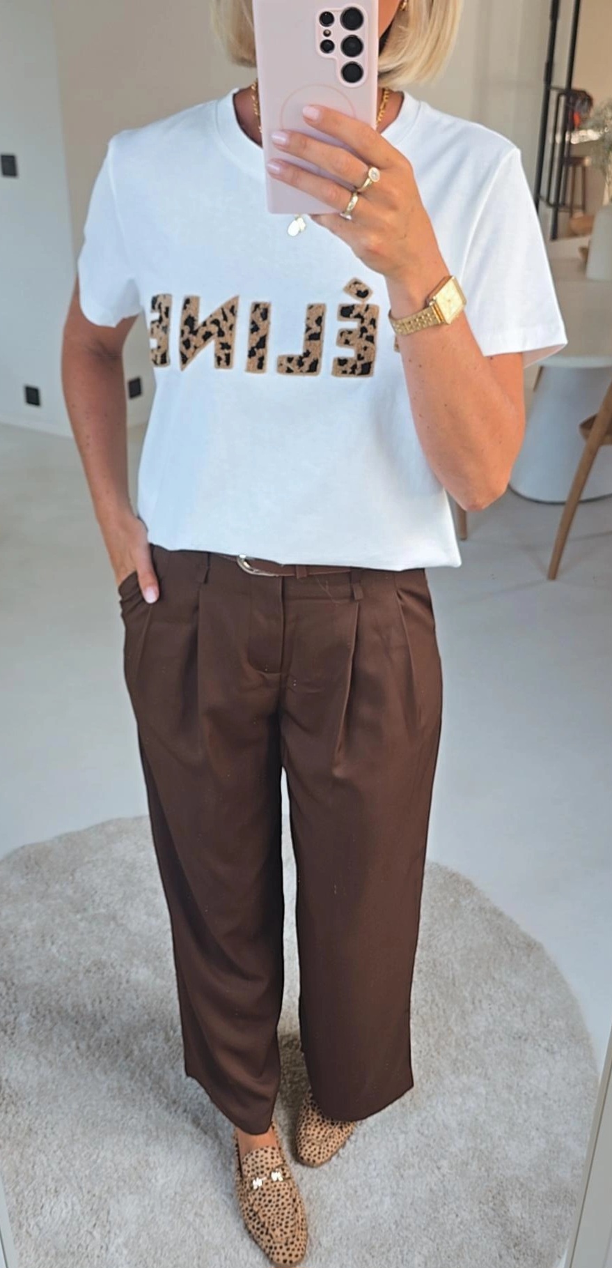 FÉLINE cotton T-shirt white