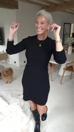 SOFT RIB knit dress black