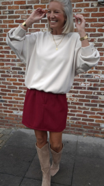 MINA soft skirt dark red